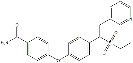4-(4-(1-(ethylsulfonyl)-2-(pyridin-3-yl)ethyl)phenoxy)benzaMide,,结构式