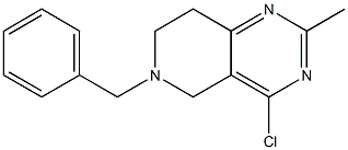 6-苄基-4-氯-2-甲基-5,6,7,8-四氢吡啶并[4,3-D]嘧啶, , 结构式