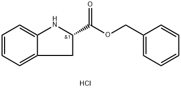 (S)-INDOLINE-2-CARBOXYLIC ACID BENZYL ESTER HCL 化学構造式