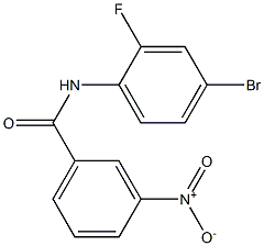 N-(4-溴-2-氟苯)-3-硝基苯甲酰胺,97%,,结构式