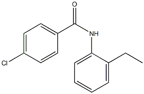 4-chloro-N-(2-ethylphenyl)benzamide 化学構造式