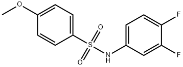 N-(3,4-二氟苯)-4-甲氧基苯磺酰胺, 330468-51-4, 结构式