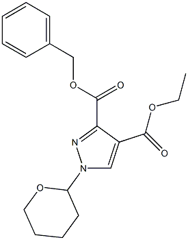 3-benzyl 4-ethyl 1-(tetrahydro-2H-pyran-2-yl)-1H-pyrazole-3,4-dicarboxylate