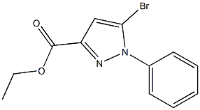 5-溴-1-苯基吡唑-3-甲酸乙酯,,结构式