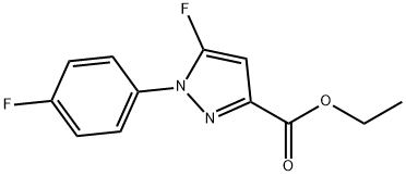 ethyl 5-fluoro-1-(4-fluorophenyl)-1H-pyrazole-3-carboxylate 化学構造式