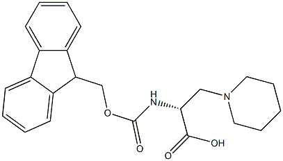 FMOC-3-(1-PIPERIDINYL)-D-ALANINE,,结构式