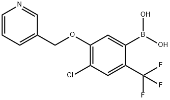 [4-Chloro-5-(pyridin-3-ylmethoxy)-2-(trifluoromethyl)phenyl]boronic acid,2096336-88-6,结构式