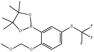 2-(Methoxymethoxy)-5-(trifluoromethylthio)phenylboronic acid, pinacol ester 结构式