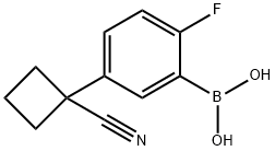 5-(1-Cyanocyclobutyl)-2-fluorophenylboronic acid Structure