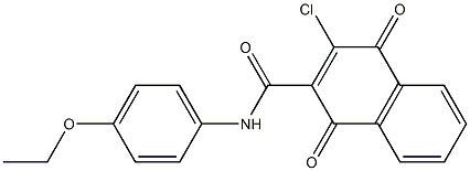 3-Chloro-N-(4-ethoxyphenyl)-1,4-dioxo-1,4-dihydronaphthalene-2-carboxamide Struktur