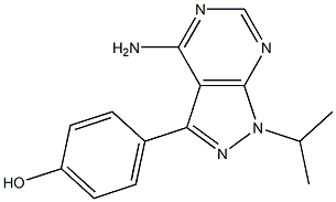 4-(4-aMino-1-isopropyl-1H-pyrazolo[3,4-d]pyriMidin-3-yl)phenol 结构式