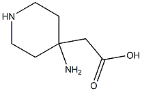 2-(4-aMinopiperidin-4-yl)acetic acid Struktur