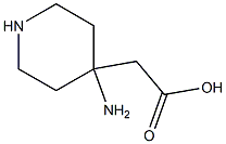 2-(4-aMinopiperidin-4-yl)acetic acid 化学構造式