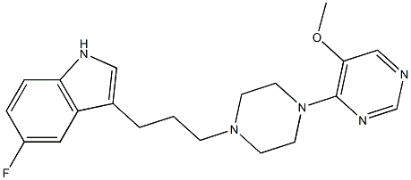 5-Fluoro-3-[3-[4-(5-Methoxy-4-pyriMidinyl)-1-
piperazinyl]propyl]-1H-indole Structure