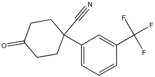 4-oxo-1-(3-(trifluoroMethyl)phenyl)cyclohexanecarbonitrile 化学構造式