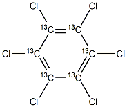 Hexachlorobenzene (13C6) Solution,,结构式