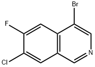 4-溴-7-氯-6-氟异喹啉 结构式