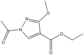 1-Acetyl-3-Methoxy-1H-pyrazole-4-carboxylic acid ethyl ester Struktur