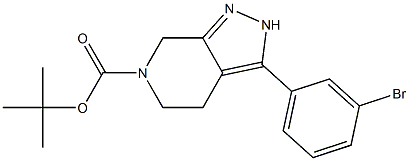 3-(3-BroMo-phenyl)-2,4,5,7-tetrahydro-pyrazolo[3,4-c]pyridine-6-carboxylic acid tert-butyl ester Structure