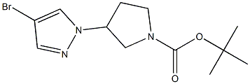 3-(4-BroMo-pyrazol-1-yl)-pyrrolidine-1-carboxylic acid tert-butyl ester,,结构式
