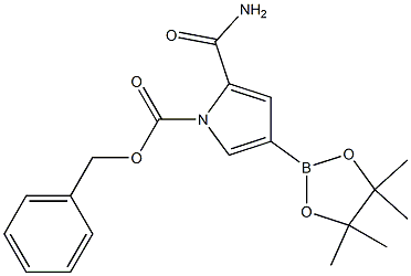 benzyl 2-carbaMoyl-4-(4,4,5,5-tetraMethyl-1,3,2-dioxaborolan-2-yl)-1H-pyrrole-1-carboxylate Structure