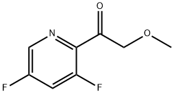 1-(3,5-二氟吡啶-2-基)-2-甲氧基乙-1-酮, 1075756-93-2, 结构式