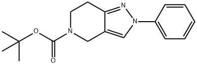 2-苯基-4H,6H,7H-吡唑并[4,3-C]吡啶-5-羧酸叔丁基酯,1310796-20-3,结构式