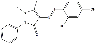 2-(4-安替吡啉偶氮)间苯二酚 结构式