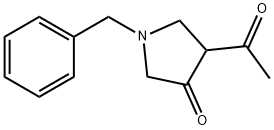 4-acetyl-1-benzylpyrrolidin-3-one Struktur