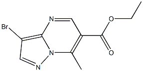 Ethyl 3-broMo-7-Methylpyrazolo[1,5-a]pyriMidine-6-carboxylate,,结构式