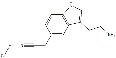 [3-(2-AMino-ethyl)-1H-indol-5-yl]-acetonitrile hydrochloride,,结构式