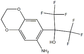 2-(7-aMino-2,3-dihydrobenzo[b][1,4]dioxin-6-yl)-1,1,1,3,3,3-hexafluoropropan-2-ol Struktur
