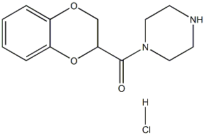 1-[(2RS)-2,3-Dihydro-1,4-benzodioxin-2-ylcarbonyl] piperazine Hydrochloride 化学構造式