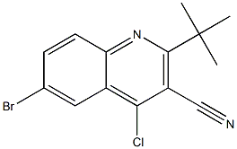 6-broMo-2-tert-butyl-4-chloroquinoline-3-carbonitrile 结构式