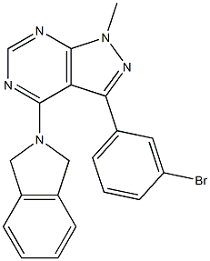 3-(3-broMophenyl)-4-(isoindolin-2-yl)-1-Methyl-1H-pyrazolo[3,4-d]pyriMidine Struktur