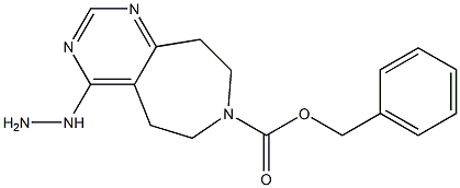 benzyl 4-hydrazinyl-8,9-dihydro-5H-pyriMido[4,5-d]azepine-7(6H)-carboxylate,,结构式