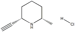 Cis-2-ethynyl-6-Methylpiperidine HCl 化学構造式