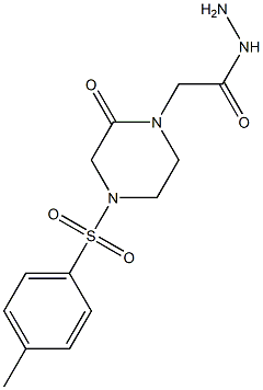 2-(2-oxo-4-tosylpiperazin-1-yl)acetohydrazide 化学構造式