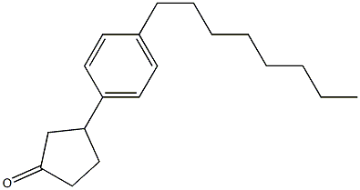3-(4-octylphenyl)cyclopentanone Structure