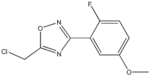 5-ChloroMethyl-3-(2-fluoro-5-Methoxy-phenyl)-[1,2,4]oxadiazole 化学構造式