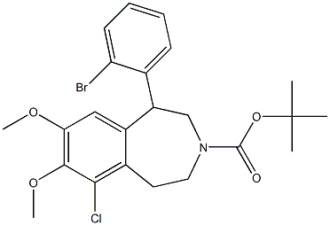 tert-butyl 1-(2-broMophenyl)-6-chloro-1,2,4,5-tetrahydro-7,8-diMethoxybenzo[d]azepine-3-carboxylate Structure