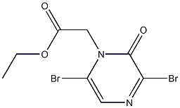 ethyl 2-(3,6-dibroMo-2-oxopyrazin-1(2H)-yl)acetate Structure