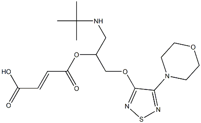 (2R)-(2E)-2-Butenedioic Acid 1-[1-[[(1,1-DiMethylethyl)aMino]Methyl]-2-[[4-
(4-Morpholinyl)-1,2,5-thiadiazol-3-yl]oxy]ethyl] Ester Struktur