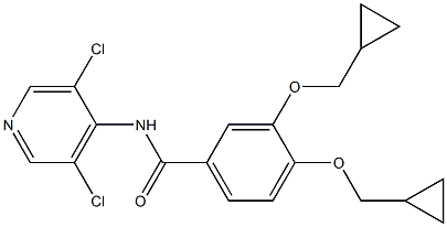 3,4-Di(cyclopropylMethoxy)-N-(3,5-dichloro-4-pyridinyl)benzaMide,,结构式
