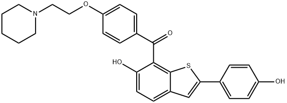 [6-Hydroxy-2-(4-hydroxyphenyl)benzo[b]thiophen-7-yl] 化学構造式