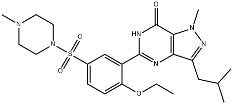 5-[2-Ethoxy-5-[(4-Methyl-4-oxido-1-piperazinyl)sulfonyl]phenyl]-1,6-dihydro-1-Methyl-3-(2-Methylpropyl)-7H-pyrazolo[4,3-d]pyriMidin-7-one 化学構造式