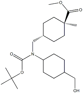 N-(1,1-DiMethylethoxy)carbonyl N-(4-HydroxyMethylcyclohexyl)Methyl-tranexaMic Acid Methyl Ester 化学構造式