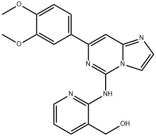 (2-(7-(3,4-diMethoxyphenyl)iMidazo[1,2-c]pyriMidin-5-ylaMino)pyridin-3-yl)Methanol Structure