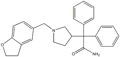 2-(1-((2,3-dihydrobenzofuran-5-yl)Methyl)pyrrolidin-3-yl)-2,2-diphenylacetaMide 结构式