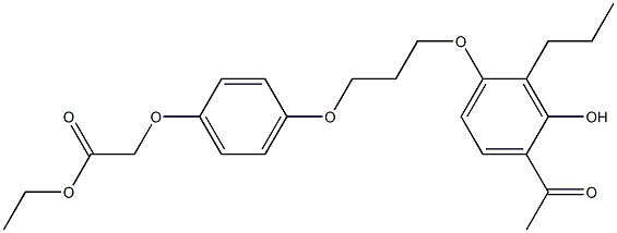 乙基2-(4-(3-(4-乙酰基-3-羟基-2-丙基苯氧基)丙氧基)苯氧基)乙酸乙酯,1415562-88-7,结构式